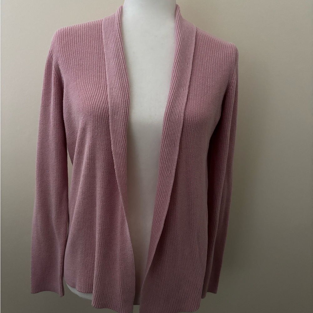 Eileen Fisher Soft Pink Open Cardigan